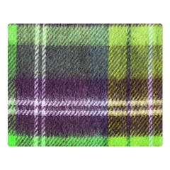 Neon Green Plaid Flannel Double Sided Flano Blanket (large) 