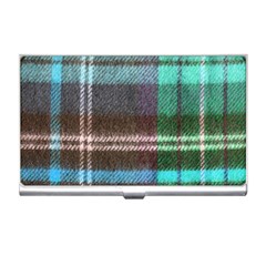 Blue Plaid Flannel Business Card Holders