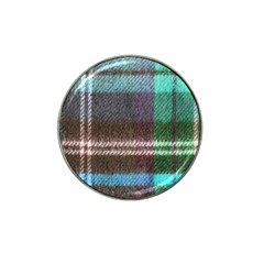 Blue Plaid Flannel Hat Clip Ball Marker (4 Pack)