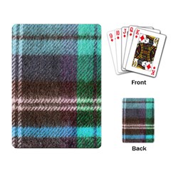 Blue Plaid Flannel Playing Card