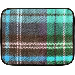 Blue Plaid Flannel Double Sided Fleece Blanket (mini) 