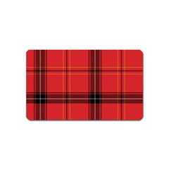 Red Plaid Magnet (name Card)