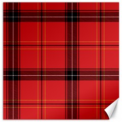 Red Plaid Canvas 20  X 20  