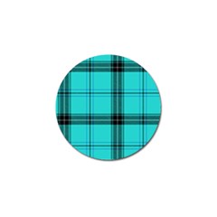 Aqua Plaid Golf Ball Marker (4 Pack)