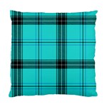 Aqua Plaid Standard Cushion Case (Two Sides) Front