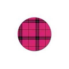 Dark Pink Plaid Golf Ball Marker (10 Pack)