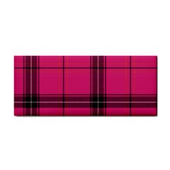 Dark Pink Plaid Hand Towel