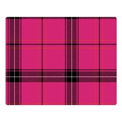 Dark Pink Plaid Double Sided Flano Blanket (large)  by snowwhitegirl