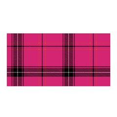 Dark Pink Plaid Satin Wrap