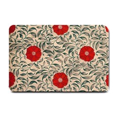 Papanese Floral Red Small Doormat  by snowwhitegirl