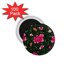 Pink Japan Floral 1 75  Magnets (100 Pack) 