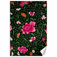 Pink Japan Floral Canvas 24  X 36  by snowwhitegirl