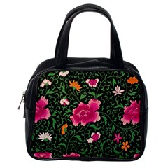 Pink Japan Floral Classic Handbag (one Side)