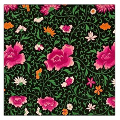 Pink Japan Floral Large Satin Scarf (Square)