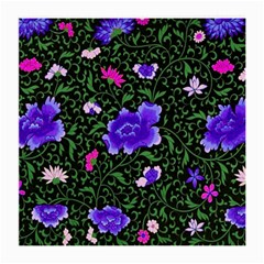 Blue  Japan Floral Medium Glasses Cloth (2-side)