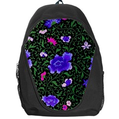 Blue  Japan Floral Backpack Bag