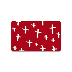 Red White Cross Magnet (name Card)