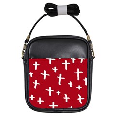 Red White Cross Girls Sling Bags