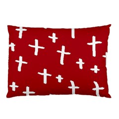 Red White Cross Pillow Case (two Sides) by snowwhitegirl