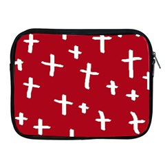 Red White Cross Apple Ipad 2/3/4 Zipper Cases