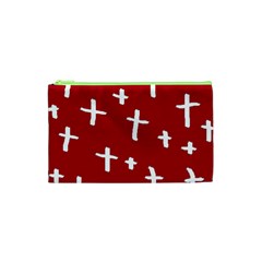 Red White Cross Cosmetic Bag (xs) by snowwhitegirl