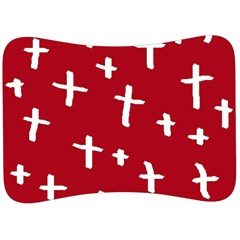 Red White Cross Velour Seat Head Rest Cushion by snowwhitegirl