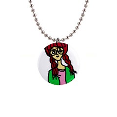 Nerdy Girl Button Necklaces