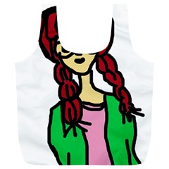 Nerdy Girl Full Print Recycle Bags (l) 