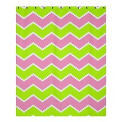 Zigzag Chevron Pattern Green Pink Shower Curtain 60  X 72  (medium) 