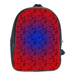 Red Music Blue Moon School Bag (large)