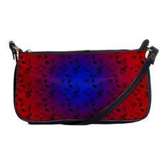 Red Music Blue Moon Shoulder Clutch Bag by snowwhitegirl