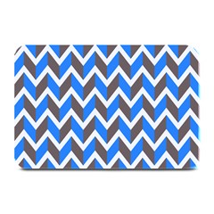 Zigzag Chevron Pattern Blue Grey Plate Mats