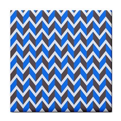 Zigzag Chevron Pattern Blue Grey Face Towel