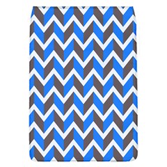 Zigzag Chevron Pattern Blue Grey Removable Flap Cover (L)