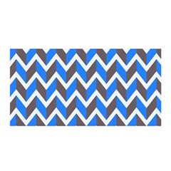 Zigzag Chevron Pattern Blue Grey Satin Wrap