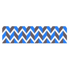 Zigzag Chevron Pattern Blue Grey Satin Scarf (oblong) by snowwhitegirl