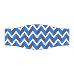 Zigzag Chevron Pattern Blue Grey Stretchable Headband