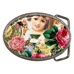 Little Girl Victorian Collage Belt Buckles by snowwhitegirl