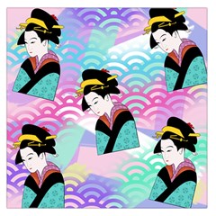 Japanese Abstract Large Satin Scarf (square) by snowwhitegirl