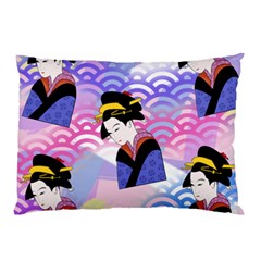 Japanese Abstract Blue Pillow Case (two Sides)