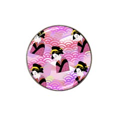 Japanese Abstract Pink Hat Clip Ball Marker (4 Pack)