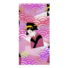 Japanese Abstract Pink Shower Curtain 36  X 72  (stall) 