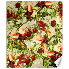 Fruit Blossom Beige Canvas 8  X 10 