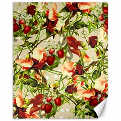 Fruit Blossom Beige Canvas 11  X 14  