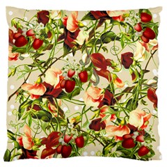 Fruit Blossom Beige Standard Flano Cushion Case (one Side) by snowwhitegirl