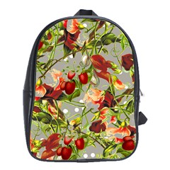 Fruit Blossom Gray School Bag (xl) by snowwhitegirl