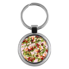 Fruit Blossom Pink Key Chains (round)  by snowwhitegirl