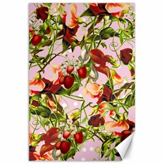 Fruit Blossom Pink Canvas 24  X 36  by snowwhitegirl