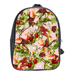 Fruit Blossom Pink School Bag (large)