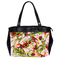 Fruit Blossom Pink Oversize Office Handbag (2 Sides)